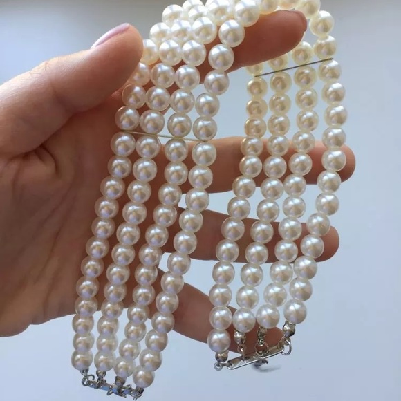 🌟 Faux Pearl Wide Choker - Picture 3 of 3